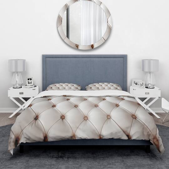 Designart 'Diamond Shaped Leather Couch' Modern & Contemporary Bedding Set - Duvet Cover & Shams
